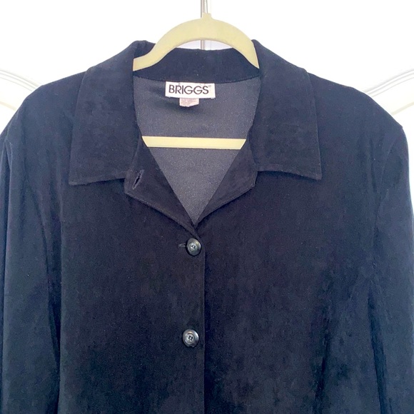 Briggs New York black, faux suede swing jacket. - Picture 2 of 4